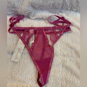 𝅺PINK Lace Cage Thong